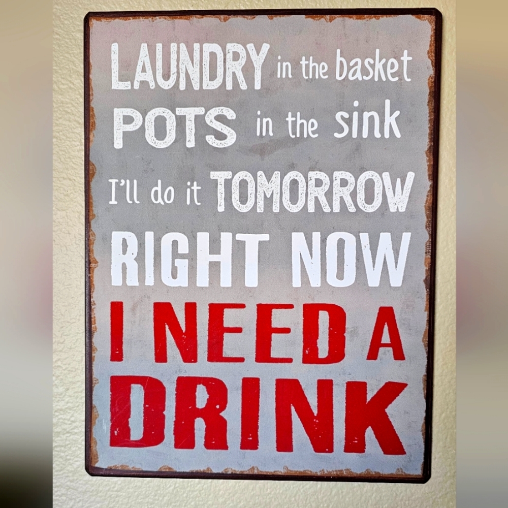Metal wall sign